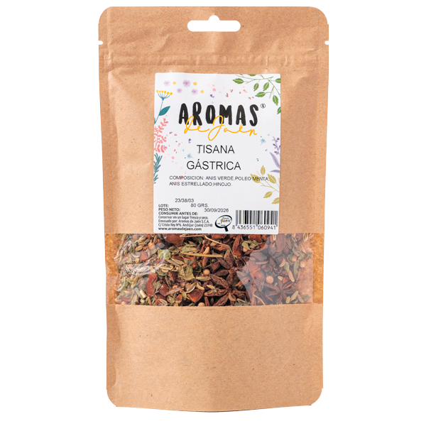 Infusión de tisanas naturales de Aromas de Jaén en envase ecológico